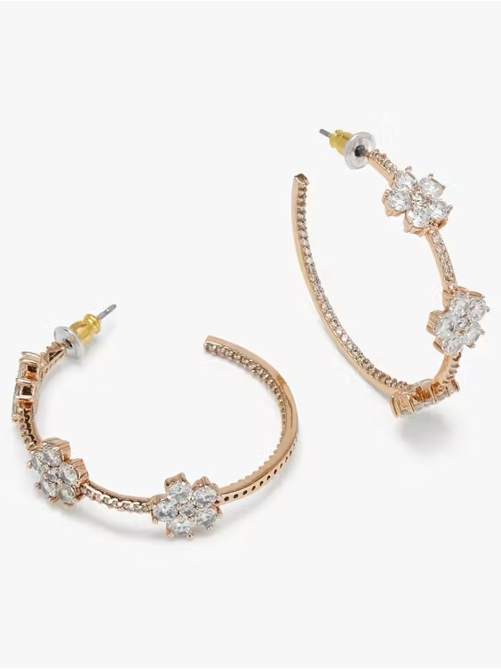 Kate Spade Gleaming Gardenia Flower Hoops